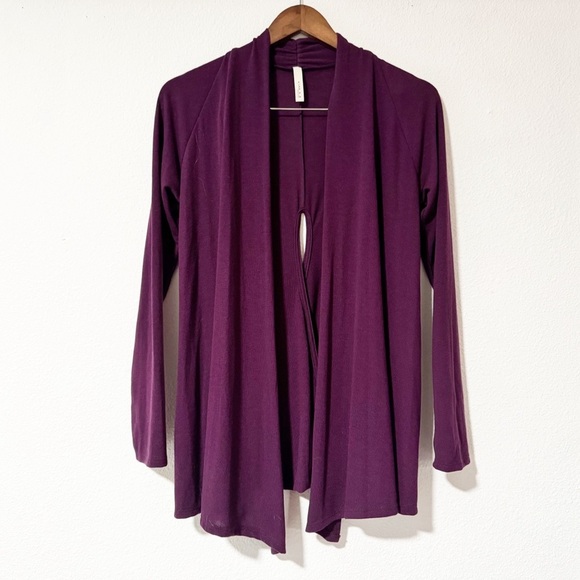 Gilli Minimalist Cross Back Open Front Cardigan Jacket Sweater Sz Medium - Picture 2 of 10